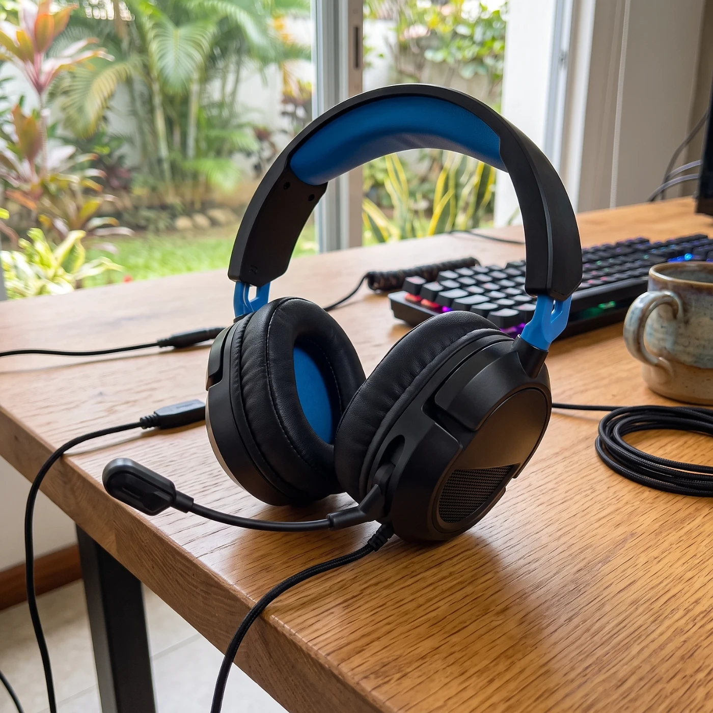 Audífonos Gamer AOC, Conexión Cableada, Multiplataforma — en uso